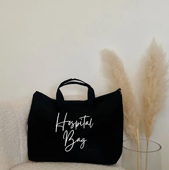 Black Hospital bag from Etsy